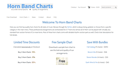 Desktop Screenshot of hornbandcharts.com