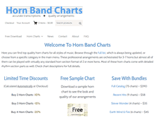 Tablet Screenshot of hornbandcharts.com